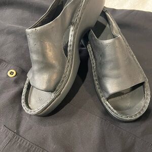 Black Naot slip-on sandals size 38